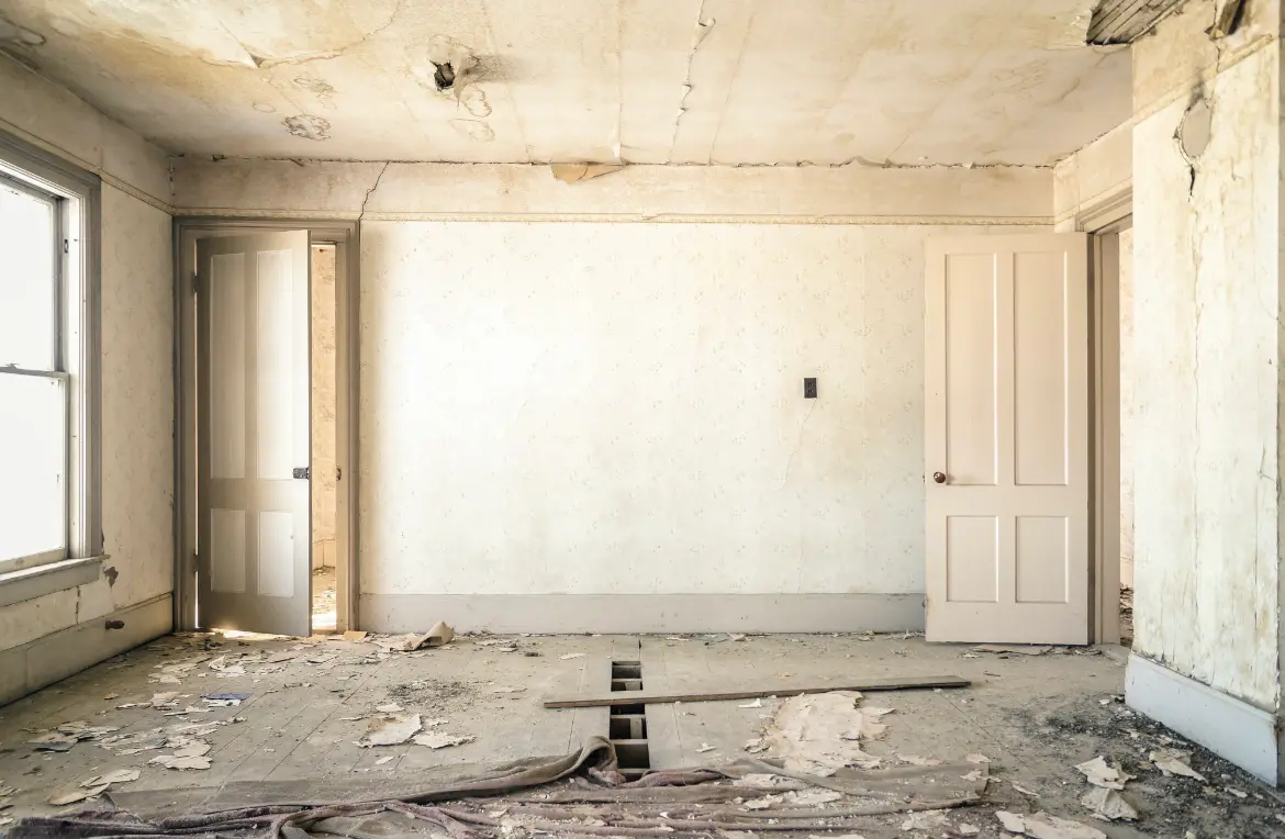 Waste disposal crew managing a cleanout project in Gaylord